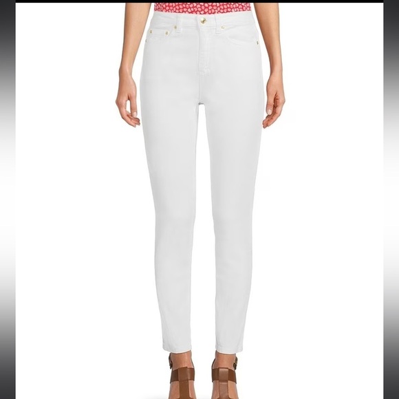 Michael Kors White Stretch Ankle Jeans - Picture 2 of 9